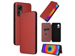 Capa De Couro Com Textura De Fibra De Carbono Para Ulefone Note 14