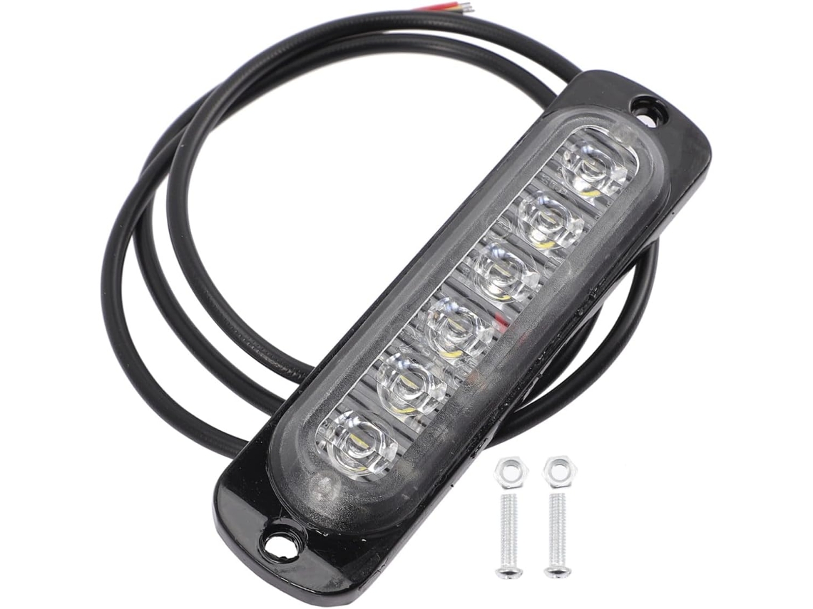 Luz Estroboscópica Ultrafina De 6 Leds Em Liga Alumínio À Prova D Água Para Caminhão Ou Caminhonete