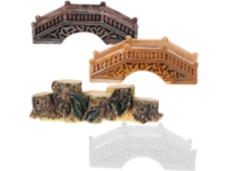 Inoomp Kit de 4 Miniaturas de Ponte Decorativa em Pvc para Jardins em Miniatura e Microcenários. Formato de Arco CHABERLU