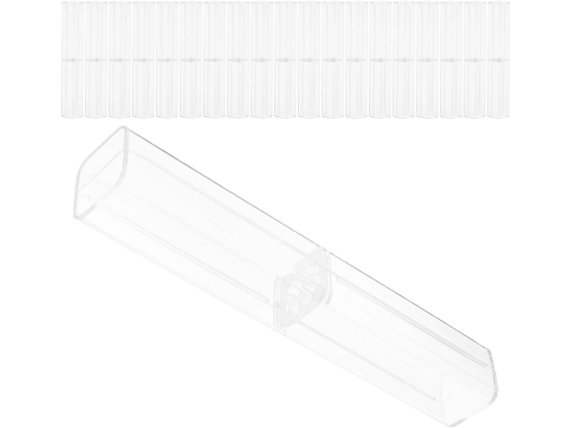 Pacote com 20 Estojos Quadrados Transparentes de Plástico Amosfun, Unidades, Resistentes a Quedas e Fáceis Tra