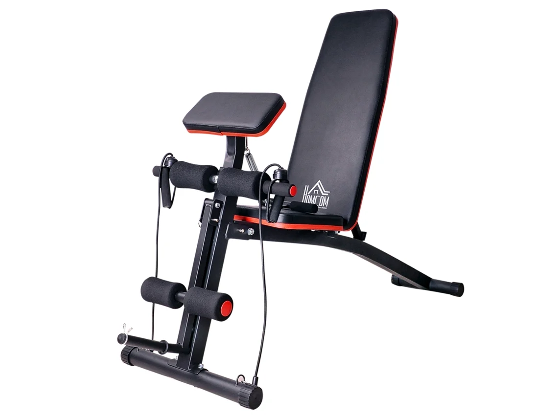 Banco Musculação Multifuncional Molas 120kg Preto VELTRIX