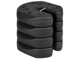 Conjunto de 4 Contrapesos Redondos, Adequados para Gazebos, Tendas e Toldos, com Pinos de Reforço e Cordas de Elevação . SINI TECH STORE (hdpe)
