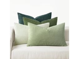 Quatro Conjuntos De Cobertores De Sofá Decorativos - 50x30cm - Verde Floresta - Polyester - 4 Peças