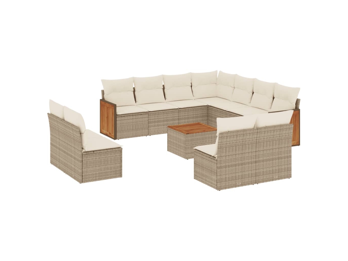 Garden Sofa Set, Garden Sofa Sets Vidaxl Bege Rattan / Vime (n/a)