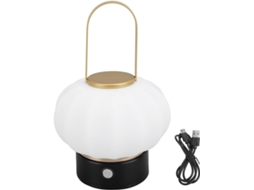 Lanterna de mesa portátil Semi-Fio, recarregável via USB, com 3 modos de iluminação e controle de toque ajustável.