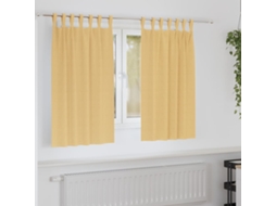 Vidaxl Cortinas Blackout Com Argolas 2 Unid. Bege 140 X 140 Cm