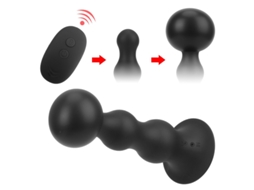 Vibrador De Plugue Anal Inflvel De Controle Remoto Sem Fio Com 10 Modos (preto)