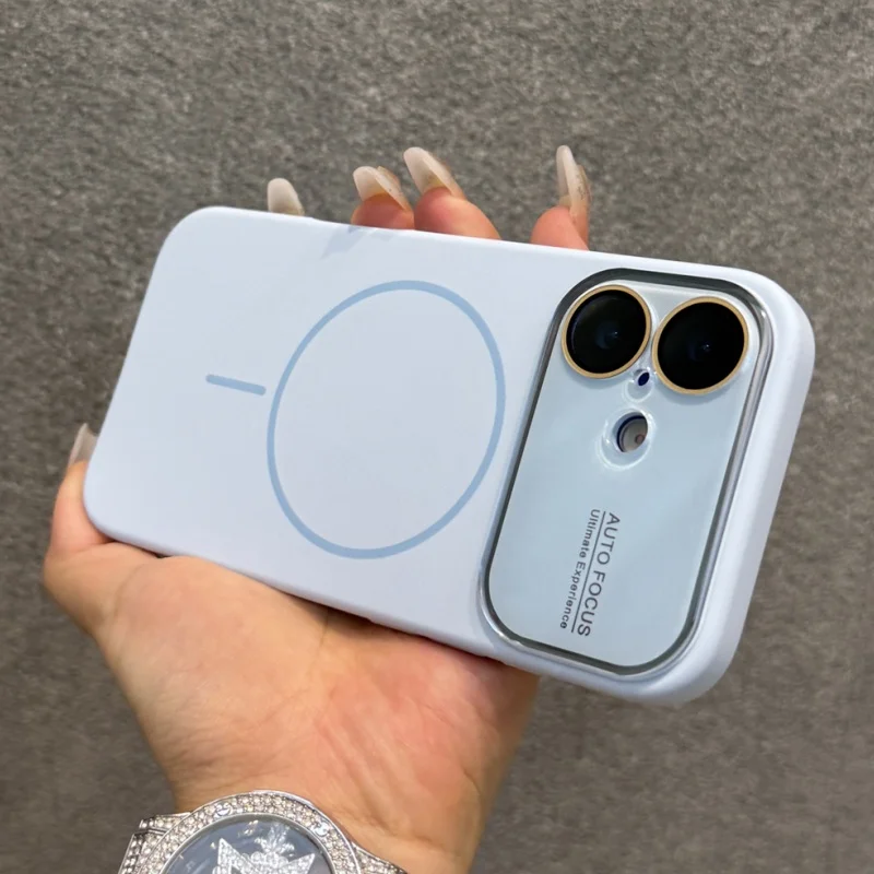 (azul 16) Capa Protetora Para Celular Com Lente De Cristal Líquido Em Silicone