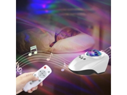 Lâmpada De Projeção De Estrelas Led Aurora Projetor Bt Music Speaker Reprodutor De Ruído Branco Luz Noturna Com Controle Remoto Yunzii