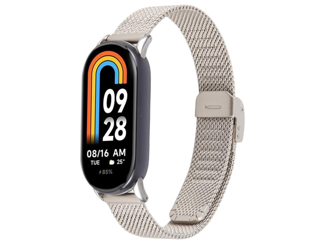 Bracelete para Xiaomi Smart Band 9/8 Milan Metal com Fivela Relevo XIAOMOYU