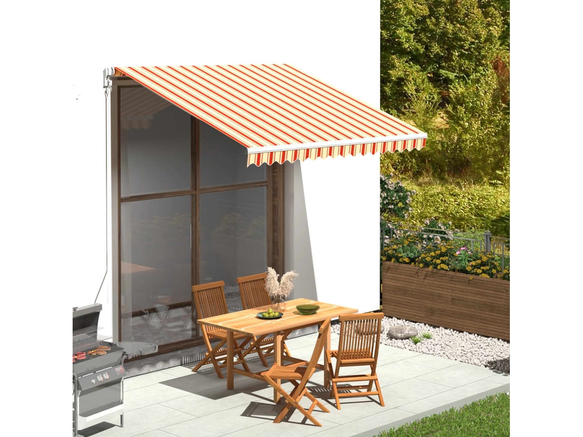 Tecido De Substituiã§ã£o Para Toldo 3x2,5 M Amarelo E Laranja Dkd Home Decor