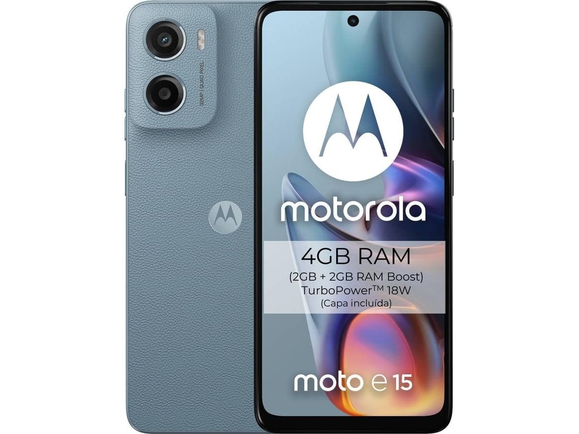 Smartphone MOTOROLA Moto E15 (Outlet Grade A - 6.67'' - 2 GB - 64 GB - Azul Claro)