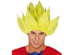 Peruca DISFRAZZES Dragon Ball Super Guerreiro Amarela (Tam: Tamanho Único)