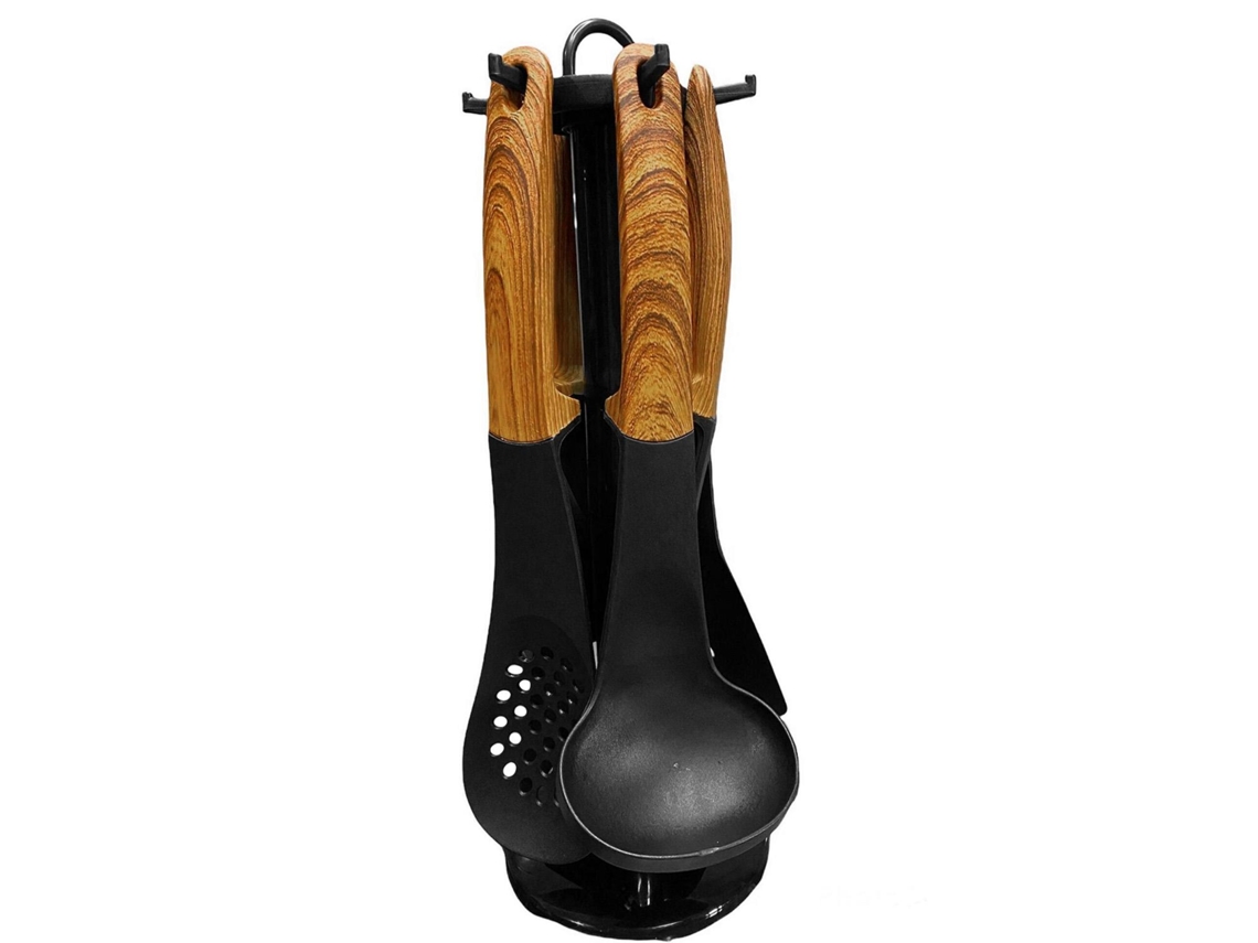 Utensílios de Cozinha com Suporte Madeira NORTHIX