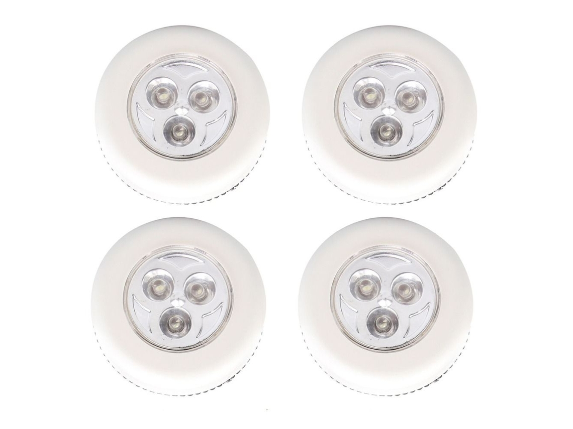 Luzes Led Flap Light Branco 4pcs Branco Brilvibera