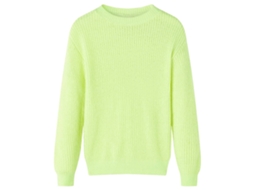 Camisola De Malha Para Criança Amarelo-néon 128