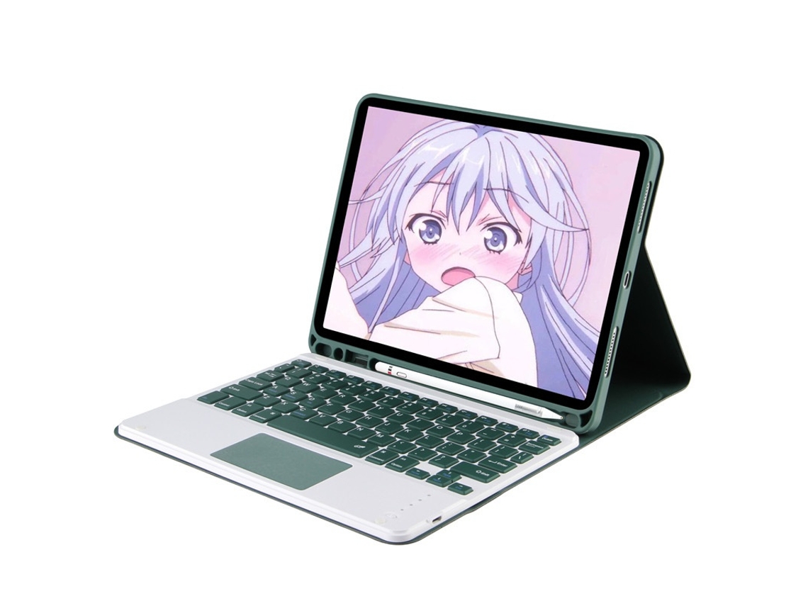 Lurelia Teclado Sem Fios, Bluetooth, 10", Cor Verde