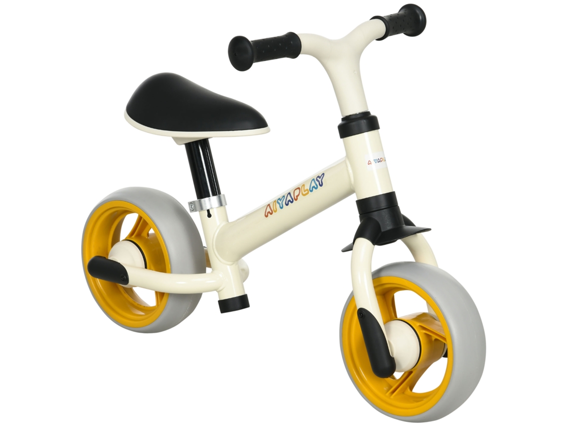 Bicicleta de equilíbrio para crianças de 18 a 48 meses, assento ajustável em altura (66,5x34x47 cm) Branco | S/MARCA