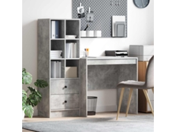 Vidaxl Mesa Cinzento 135,5 X 50 X 127 Cm 2 Unid.