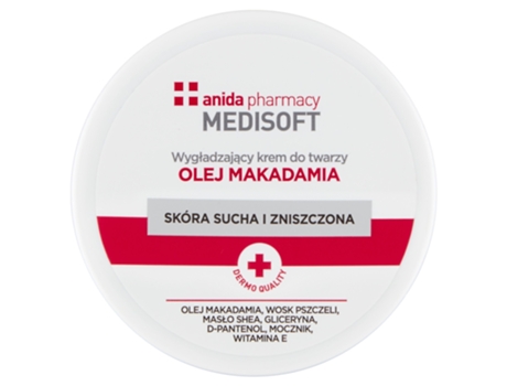 Medisoft Smoothing Face Cream Enriched With Macadamia Oil, 100ml Anida