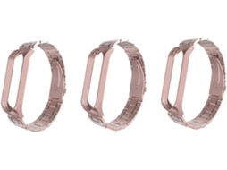 Conjunto De 3 Pulseiras De Metal De Substituição Para Smartwatches - Textura Confortável E Suave