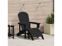 Vidaxl Cadeira Adirondack Preto 82 X 74 X 92 Cm Hdpe