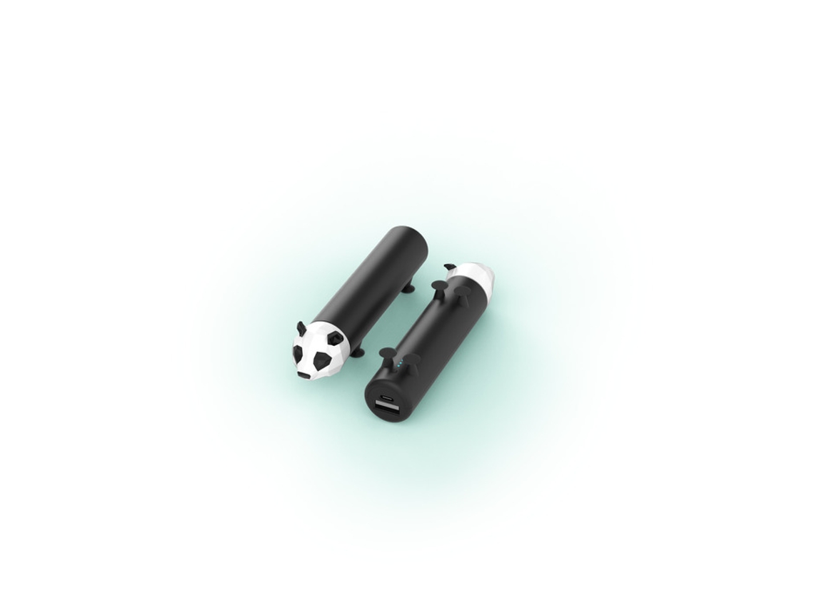 Power Bank Panda Compacto MOBILITY ON BOARD Pele Sintética Preto