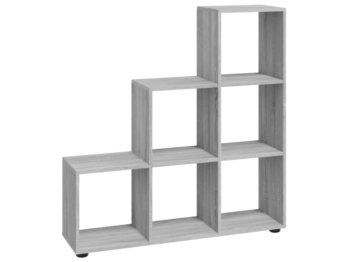 Staircase Bookcase, Staircase Bookcases Vidaxl Cinzeto Madeira Processada (104 X 29 X 107 Cm)