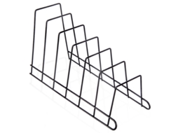 Tampa e Suporte para Pratos em Metal Preto 34,5x14x19 Cm AQUAFORGE
