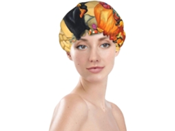 Touca De Banho Feminina, Reutilizável, Impermeável, Dupla Camada, Com Elástico, Ideal Para Cabelos Longos, Touca De