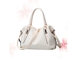 Bolsa De Ombro Feminina Retrô Em Pu Para Noite, Casamento, Coquetel, Branca.