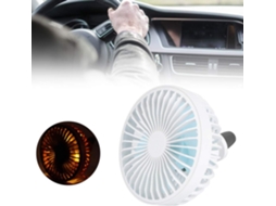 Ventilador Usb Para Carro 5v 5w Com Rotação De 360° E Luz Led – Design