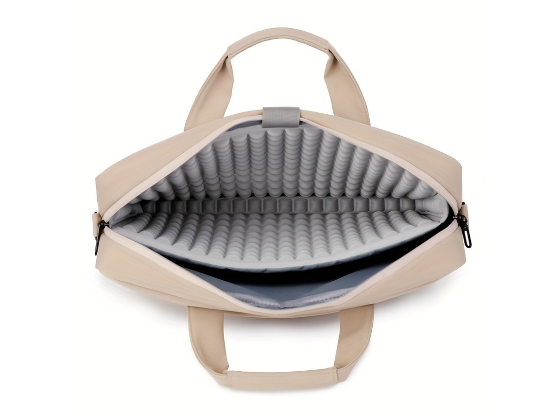 Bolsa Para Computador Portátil 14 Polegadas Impermeável Com Interior Macio E Bolso Auxiliar Cinzento, Com Utilização Prática Elysve