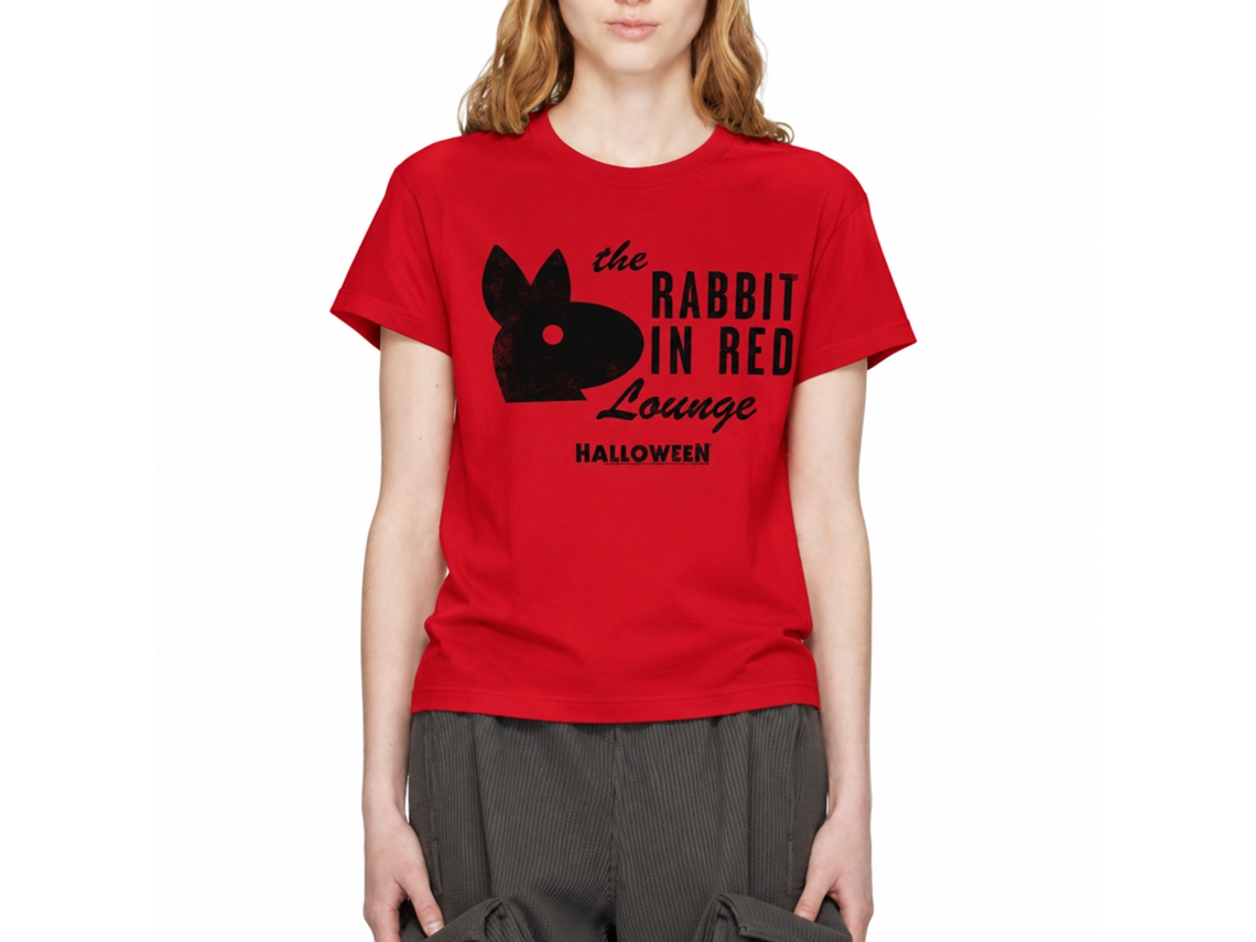 Rockinstone Halloween Rabbit Solid Red Adult T-shirt Size:xxl