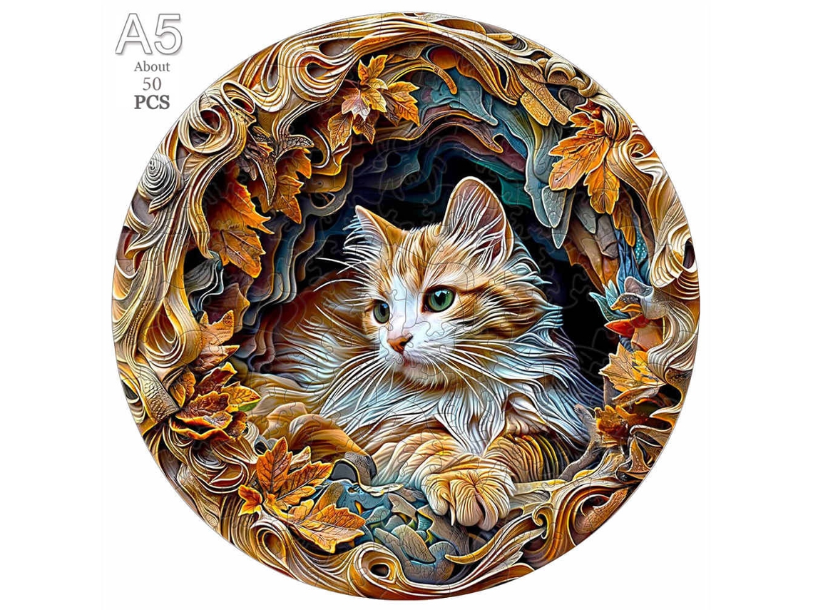 Quebra Cabeça De Madeira Com Animais, Brinquedo Para Adultos E Crianças, Conjunto De Quebra Cabeças Em Formato De Círculo, Present Aquaforge