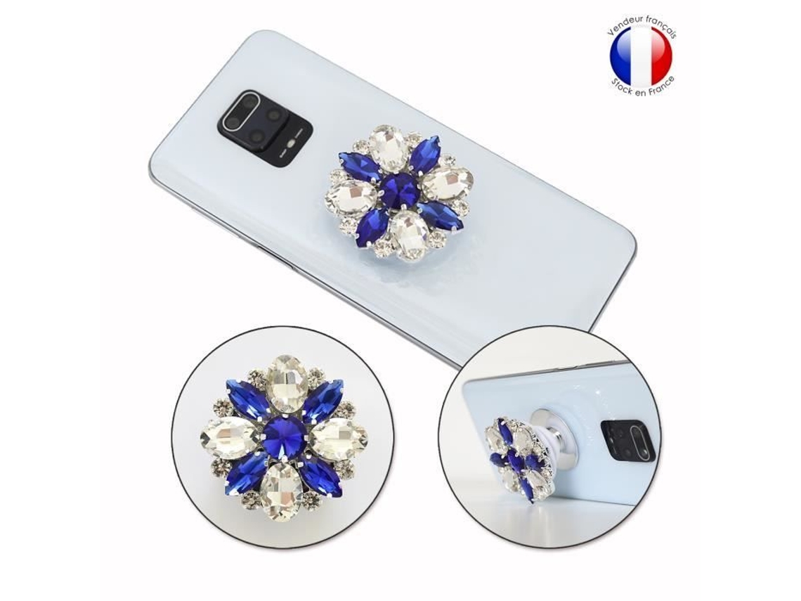 Suporte Para Celular - Ph26 - Adlwlve 6,0 Polegadas - Dobrável - Diamante Branco E Azul - Prático-aquaforge