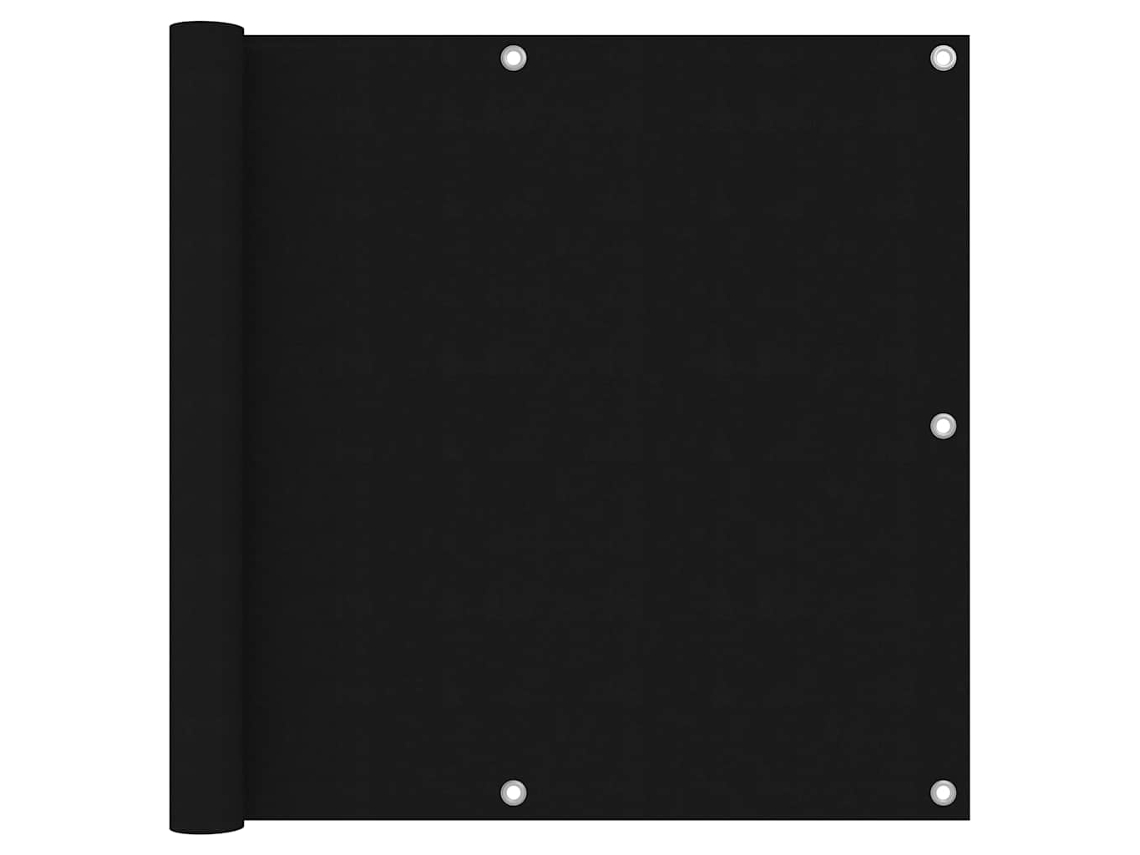 Vidaxl Tela De Varanda 90x300 Cm Tecido Oxford Preto