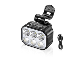 Conjunto De Luzes Dianteiras E Traseiras De Bicicleta Led Recarregáveis Por Usb Branco SUNNY SPACES (luz Frontal)