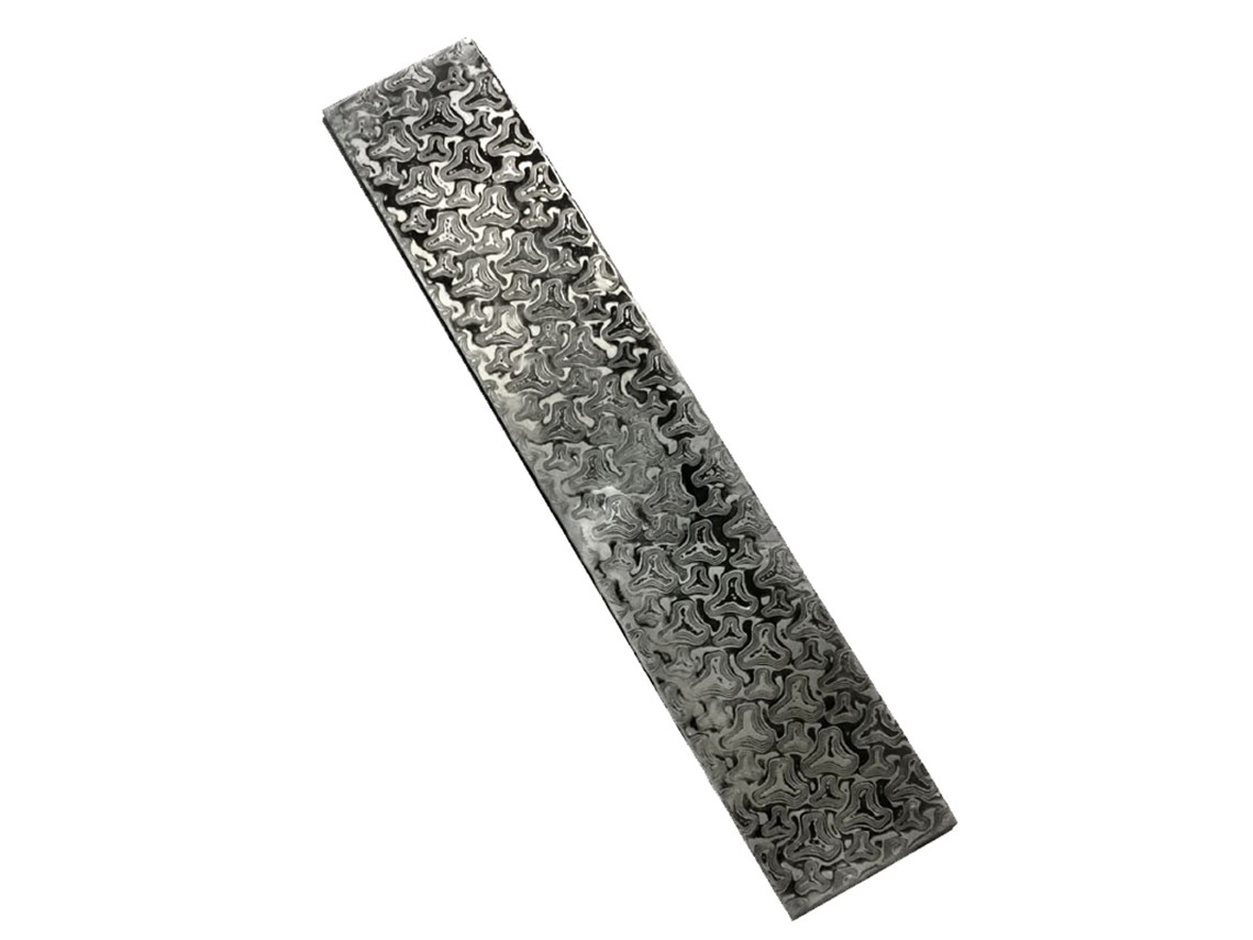 Bloco de aço damasco estampado para fabricação de facas, material para forjamento, temperado, alisado, faça você mesmo, uso doméstico multiuso