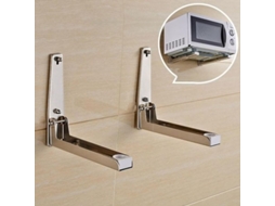 Repisa Para Microondas De Acero Inoxidable Montada En Pared Ajustable Con Diseño Espacio Ahorro Y Resistente