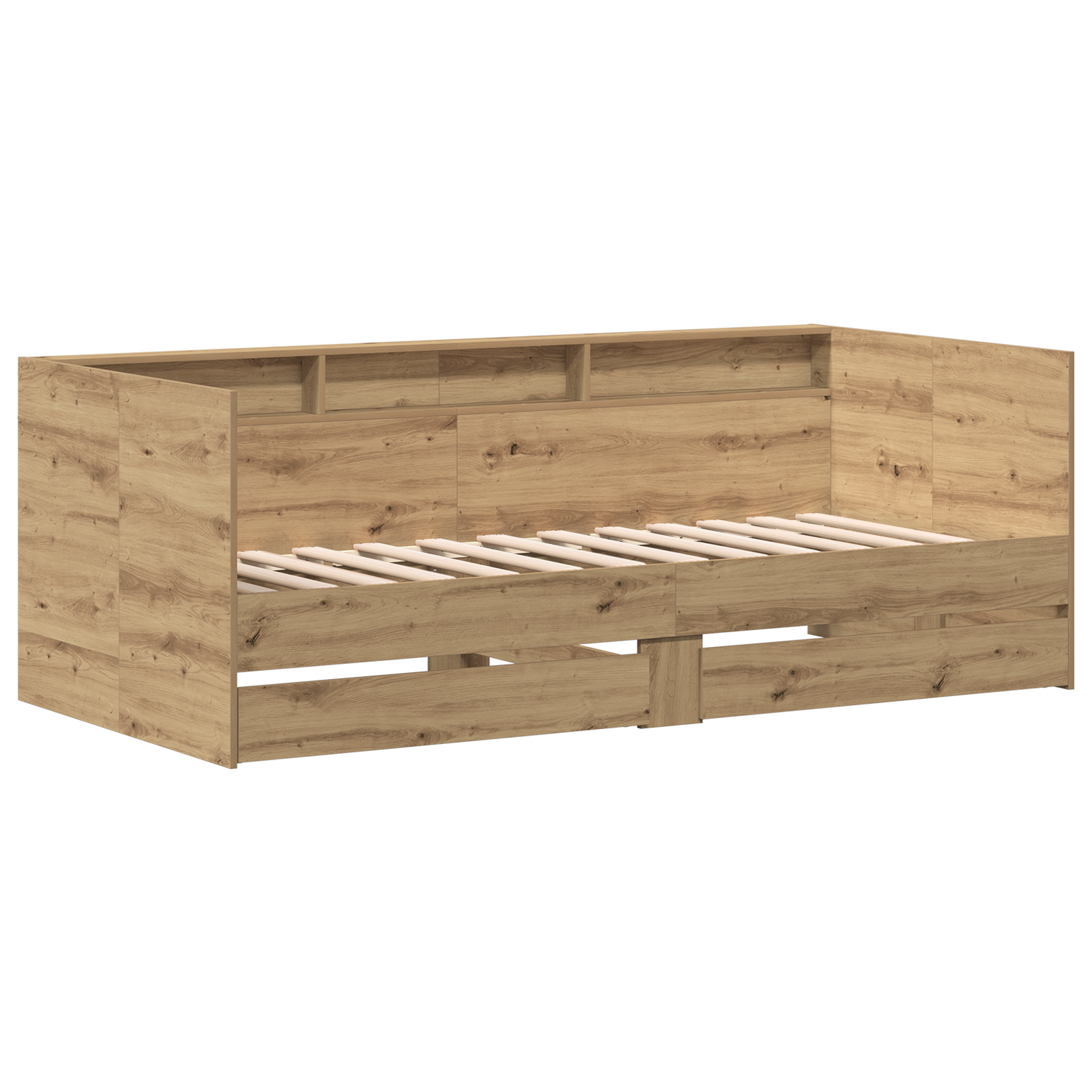 Conjunto 1 Estrutura De Cama De Dia Vidaxl Castanho Derivados De Madeira (90 X 190 Cm)