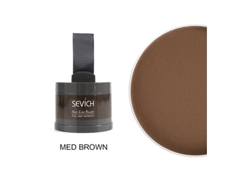 Pó Corretor De Linha Capilar Sevich - Cobertura De Raízes E Grisalhos - Castanho Médio