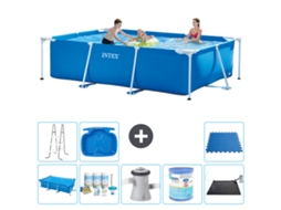 Intex Piscina Com Estrutura Retangular - 300x200x75 Cm - 9-peças S30218