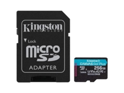 Kingston Sdcg3256gb Cartão De Memória Microsd 256gb Microsdxc Canvas Go Plus 170r A2 U3 V30 Com Adaptador Sd 61