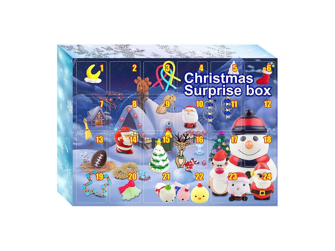 Calendário Do Advento Com Caixa De Presentes E Mini Brinquedos Antistress