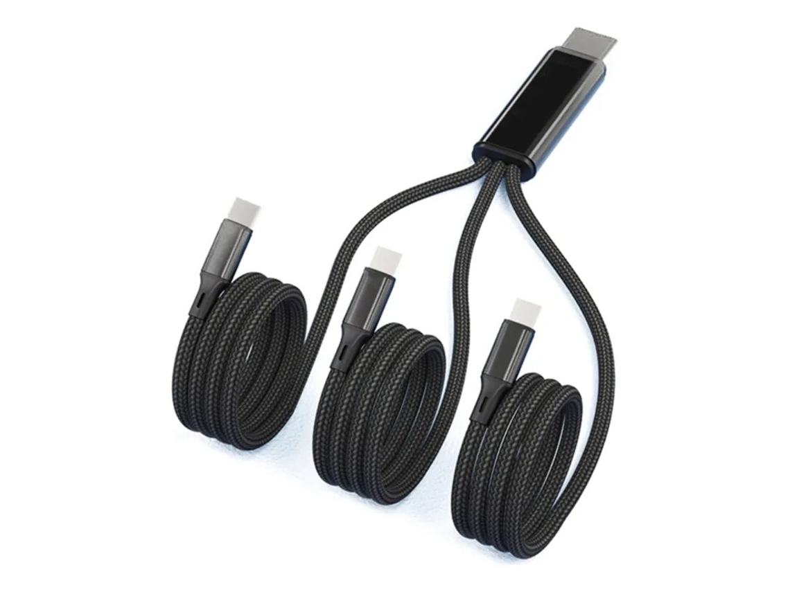 Cabo Usb De Carregamento E Dados, Usb A Tipo C 3 Em 1, Para Dispositiv