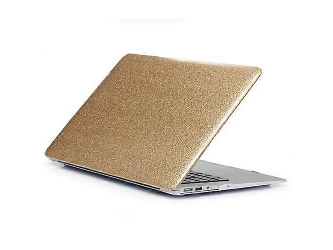 Capa De Couro Sintético Com Glitter Para Laptop Macbook Air 11,6 Polegadas A1465 / A1370 (2010 2011) (dourada) Aquaforge (2012 2015)