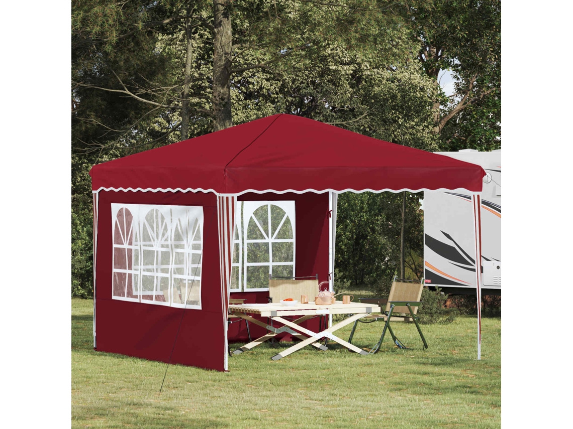 Vidaxl Tenda De Festa Pop-up 288 X 288 X 245 Cm Borgonha Tecido Oxford