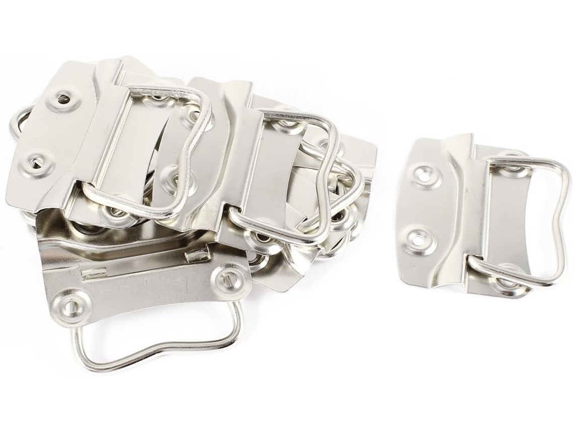 Aexit Conjunto De 10 Peças Ferragens E Fechaduras Para Portas Em Aço Inoxidável Prateado, Placa De 8cm X 5, 5cm
