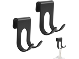 2 Suportes Barbear Aço Inox Adesivos, Ganchos Sem Furo, Para Banheiro/cozinha